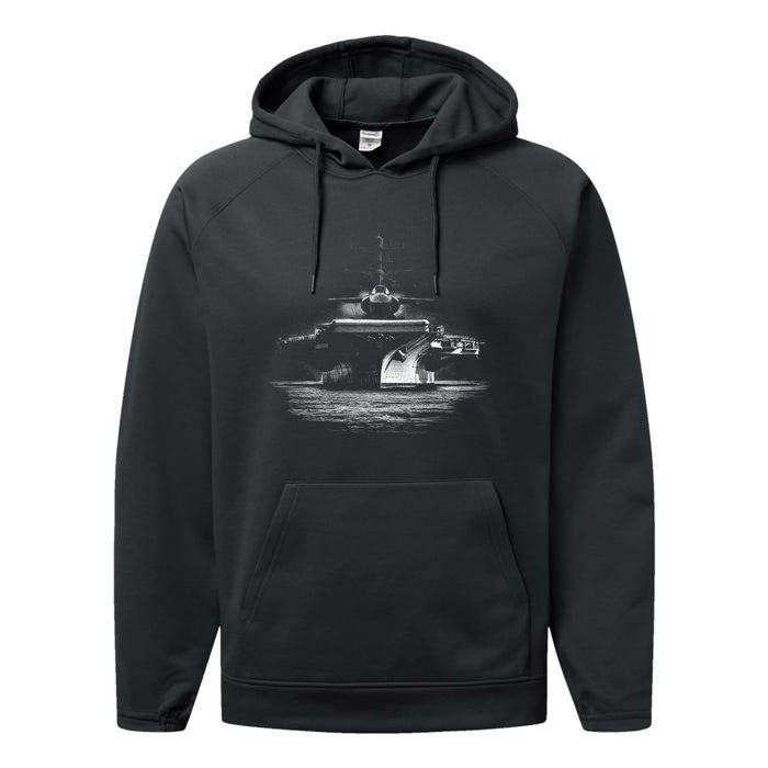 Aircraft Carrier Realistic Performance Fleece Hoodie