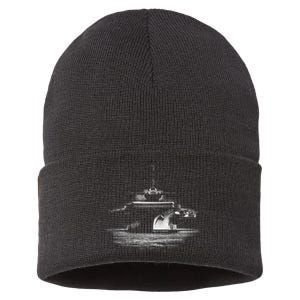 Aircraft Carrier Realistic Sustainable Knit Beanie