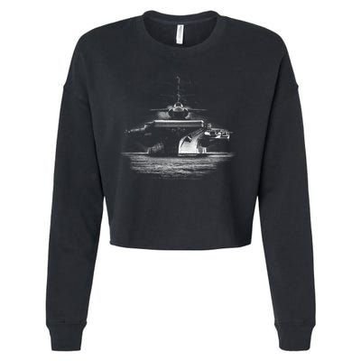 Aircraft Carrier Realistic Cropped Pullover Crew