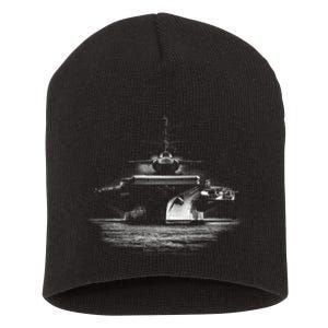 Aircraft Carrier Realistic Short Acrylic Beanie