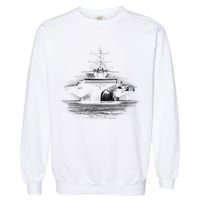 Aircraft Carrier Realistic Garment-Dyed Sweatshirt
