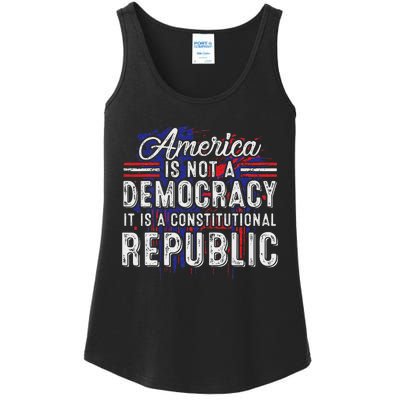 America Constitutional Republic Truth Ladies Essential Tank