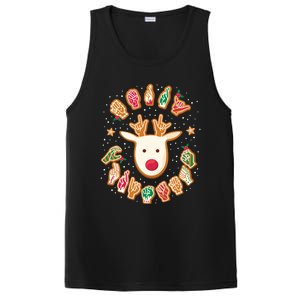 Asl Christmas Reindeer American Sign Language Gingerbread Cute Gift PosiCharge Competitor Tank