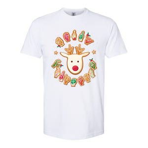 Asl Christmas Reindeer American Sign Language Gingerbread Cute Gift Softstyle CVC T-Shirt