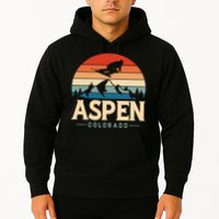 Aspen Colorado retro design is for travelers Hoodie