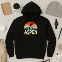 Aspen Colorado retro design is for travelers Hoodie