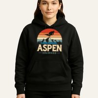 Aspen Colorado retro design is for travelers Hoodie