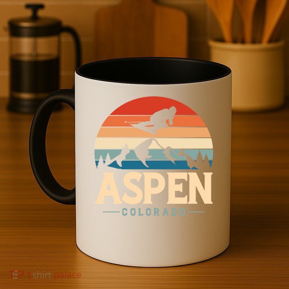Aspen Colorado retro design is for travelers Mug