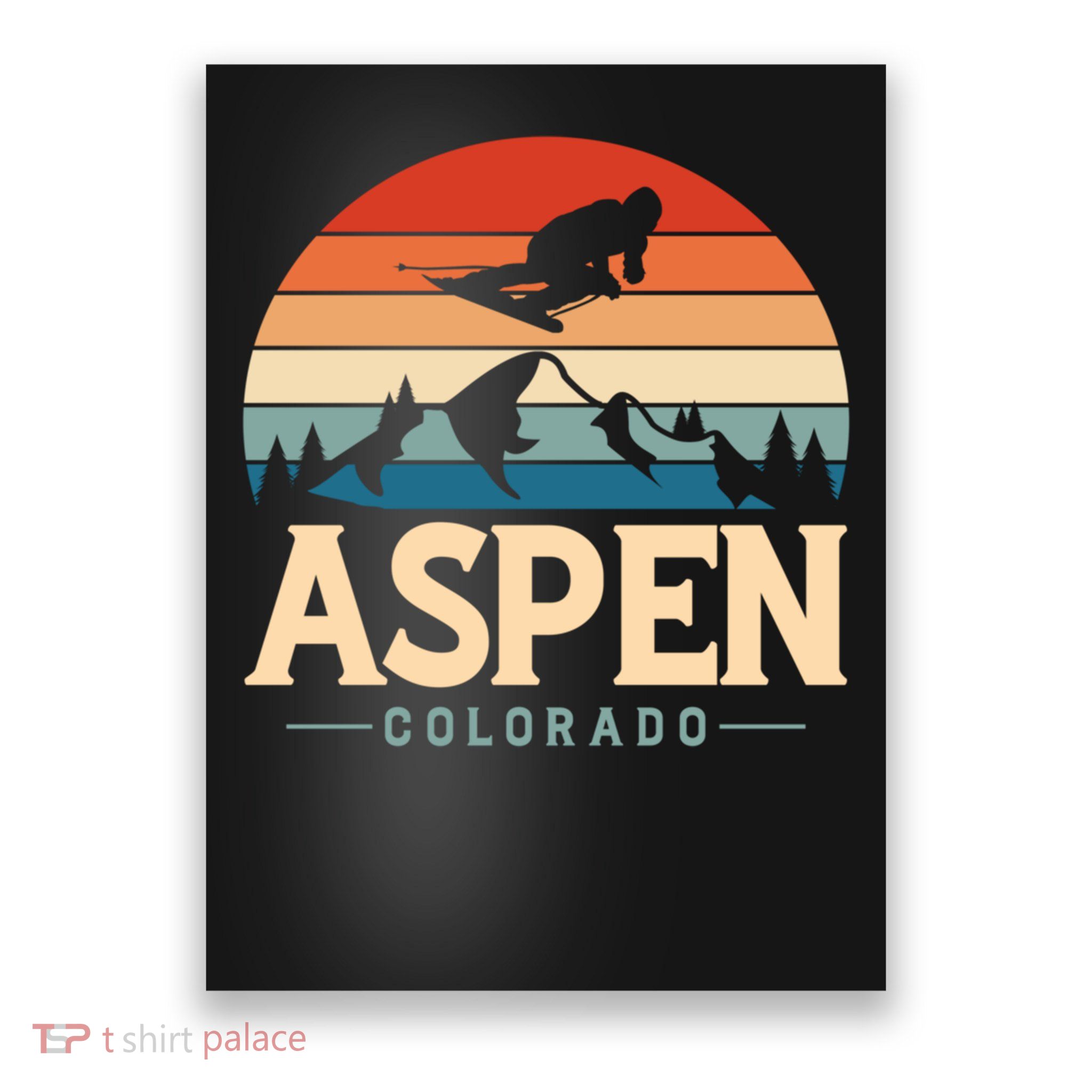 Aspen Colorado retro design is for travelers Poster