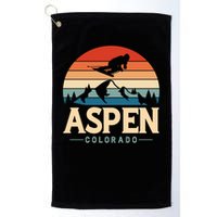 Aspen Colorado retro design is for travelers Golf Towel