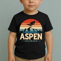 Aspen Colorado retro design is for travelers Toddler T-Shirt