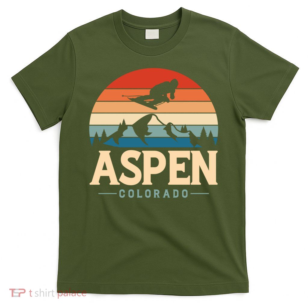 Aspen Colorado retro design is for travelers T-Shirt