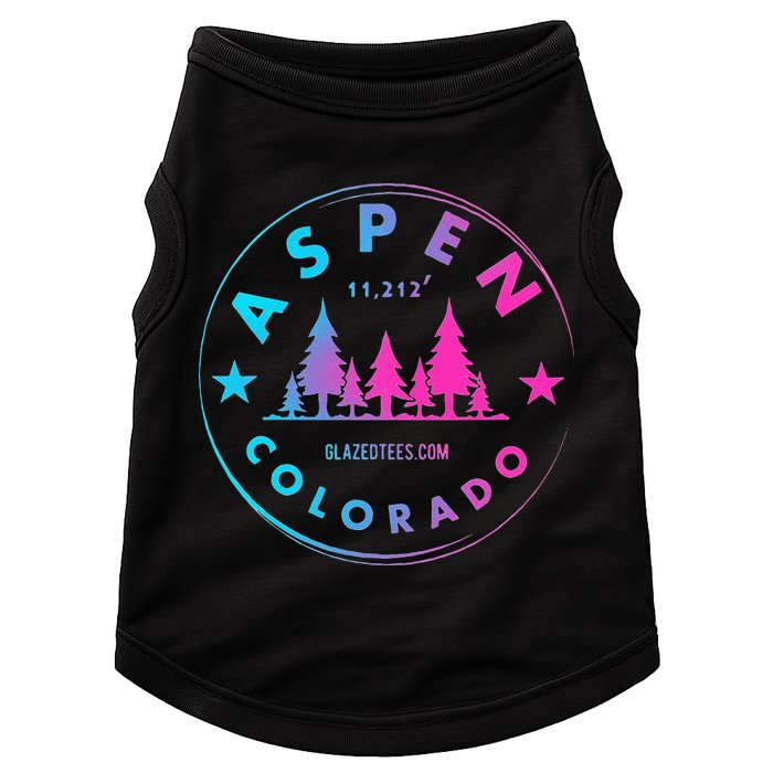 Aspen Colorado Retro Big Mountain Forest Doggie Tank