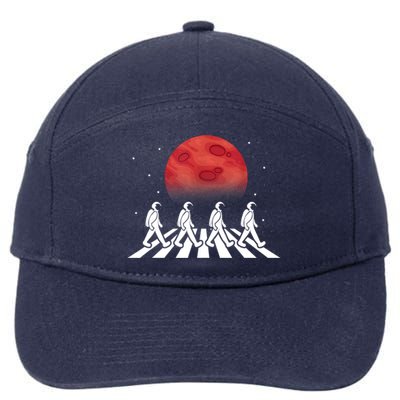 Astronaut Crossing Road Mars Planet Cosmonaut Spaceman 7-Panel Snapback Hat