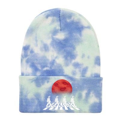 Astronaut Crossing Road Mars Planet Cosmonaut Spaceman Tie Dye 12in Knit Beanie