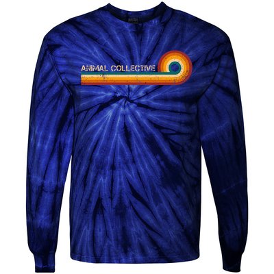 Animal Collective Retro Stripes Musician Vintage Tie-Dye Long Sleeve Shirt