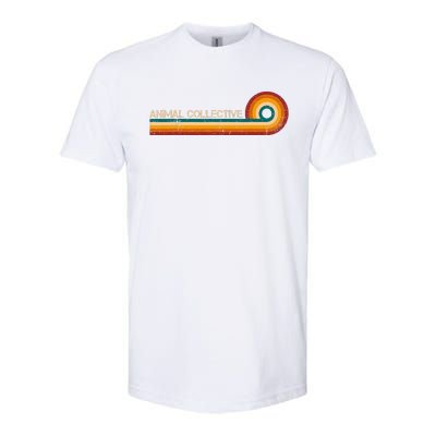 Animal Collective Retro Stripes Musician Vintage Softstyle CVC T-Shirt