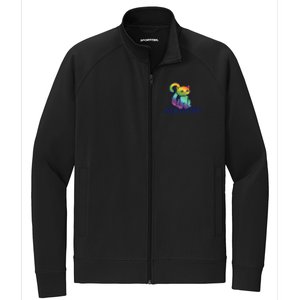 Ally Cat Retro Rainbow Lgbtq Cool Gift Stretch Full-Zip Cadet Jacket