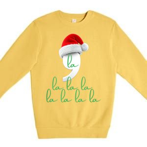 Antitrump Christmas Red Comma La La La La Holiday Song Funny Xmas Gift Premium Crewneck Sweatshirt