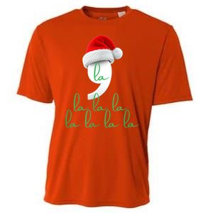 Antitrump Christmas Red Comma La La La La Holiday Song Funny Xmas Gift Cooling Performance Crew T-Shirt