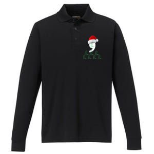 Antitrump Christmas Red Comma La La La La Holiday Song Funny Xmas Gift Performance Long Sleeve Polo