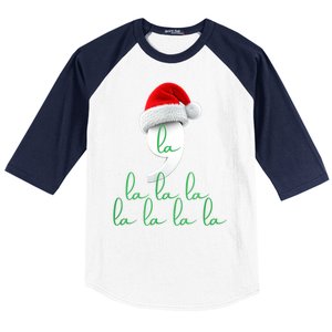 Antitrump Christmas Red Comma La La La La Holiday Song Funny Xmas Gift Baseball Sleeve Shirt