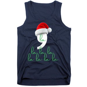 Antitrump Christmas Red Comma La La La La Holiday Song Funny Xmas Gift Tank Top