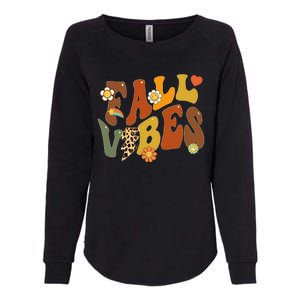 Autumn Chic Retro Leopard Circle Pumpkin for Thanksgiving Womens California Wash Sweatshirt