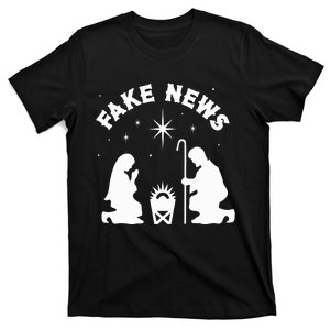 Anti Christmas Religion Atheist Fake News Nativity Scene  T-Shirt