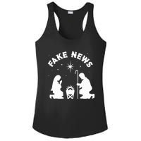 Anti Christmas Religion Atheist Fake News Nativity Scene  Ladies PosiCharge Competitor Racerback Tank