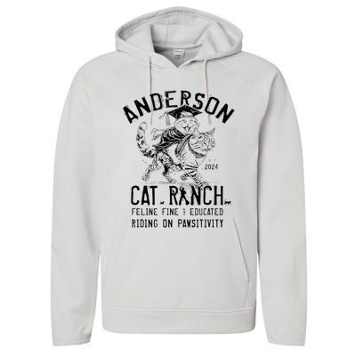 Anderson Cat Ranch Educated Graphic Performance Fleece Hoodie