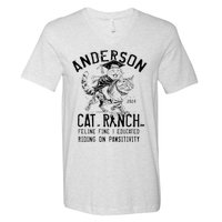 Anderson Cat Ranch Educated Graphic V-Neck T-Shirt