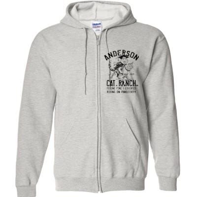 Anderson Cat Ranch Educated Graphic Full Zip Hoodie