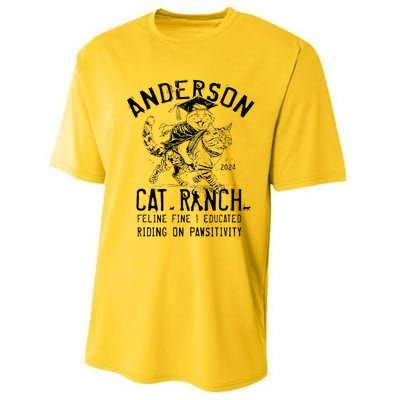 Anderson Cat Ranch Educated Graphic Performance Sprint T-Shirt