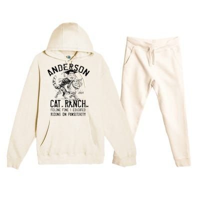 Anderson Cat Ranch Educated Graphic Premium Hooded Sweatsuit Set