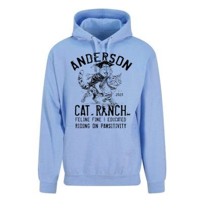 Anderson Cat Ranch Educated Graphic Unisex Surf Hoodie