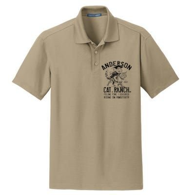 Anderson Cat Ranch Educated Graphic Dry Zone Grid Polo