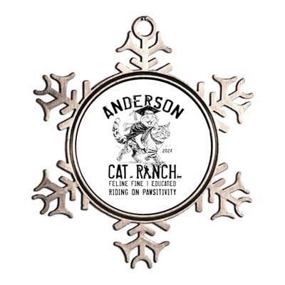 Anderson Cat Ranch Educated Graphic Metallic Star Ornament