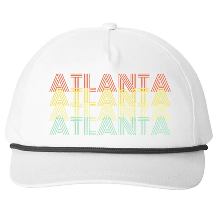 Atlanta City Retro Vintage Hometown Georgia Snapback Five-Panel Rope Hat