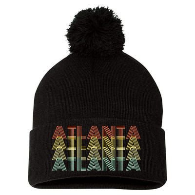 Atlanta City Retro Vintage Hometown Georgia Pom Pom 12in Knit Beanie