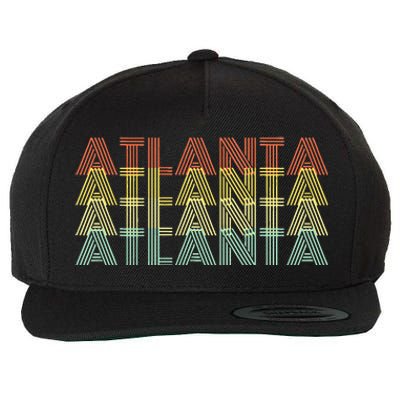 Atlanta City Retro Vintage Hometown Georgia Wool Snapback Cap