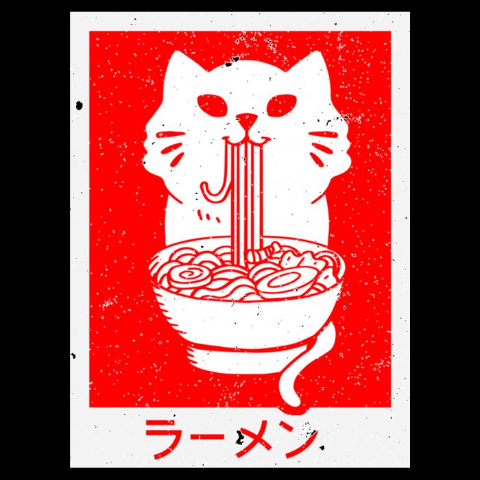 Anime Cat Ramen Kawaii Neko Noodles City Backpack