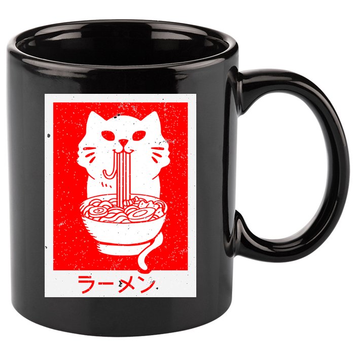 Anime Cat Ramen Kawaii Neko Noodles 11oz C Handle Ceramic Mug
