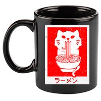 Anime Cat Ramen Kawaii Neko Noodles 11oz C Handle Ceramic Mug