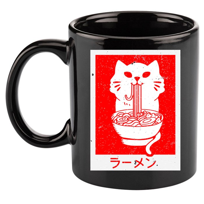 Anime Cat Ramen Kawaii Neko Noodles 11oz C Handle Ceramic Mug