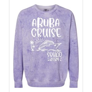 Aruba Cruise Squad 2024 Aruba Holiday Family Matching Cruise Colorblast Crewneck Sweatshirt