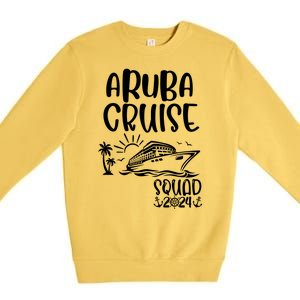 Aruba Cruise Squad 2024 Aruba Holiday Family Matching Cruise Premium Crewneck Sweatshirt