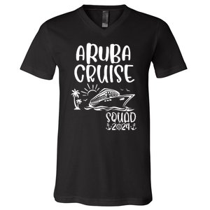 Aruba Cruise Squad 2024 Aruba Holiday Family Matching Cruise V-Neck T-Shirt