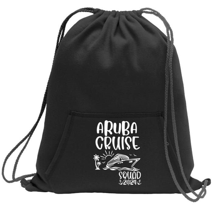 Aruba Cruise Squad 2024 Aruba Holiday Family Matching Cruise Sweatshirt Cinch Pack Bag