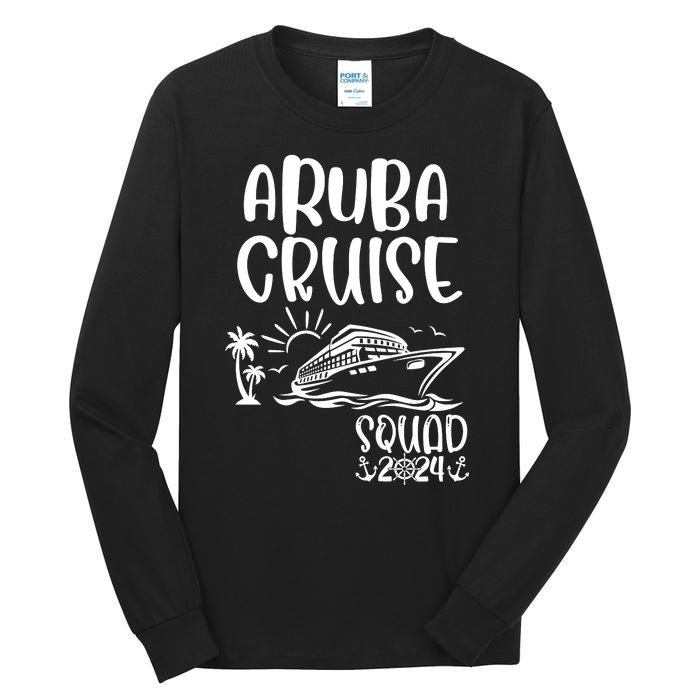 Aruba Cruise Squad 2024 Aruba Holiday Family Matching Cruise Tall Long Sleeve T-Shirt